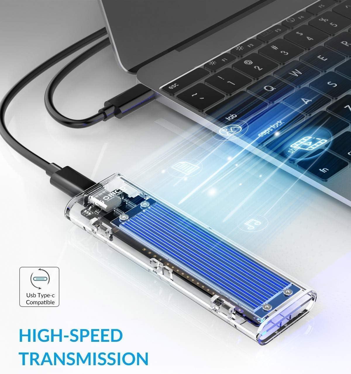 Miniatura Case Ssd M2 Adaptador Sata Pci Nvme Nv2 Usb 3.1 Type-C 10Gb
