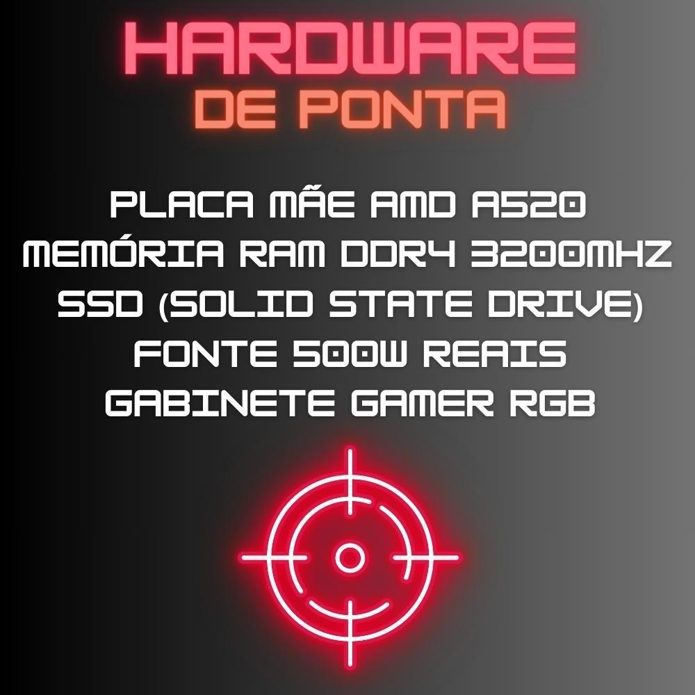 Miniatura Pc Gamer Skill RGB AMD Ryzen 5 4600g Gráficos Radeon Vega 7 16GB DDR4 3200mhz SSD 256GB Fonte 500W SGX-0051A