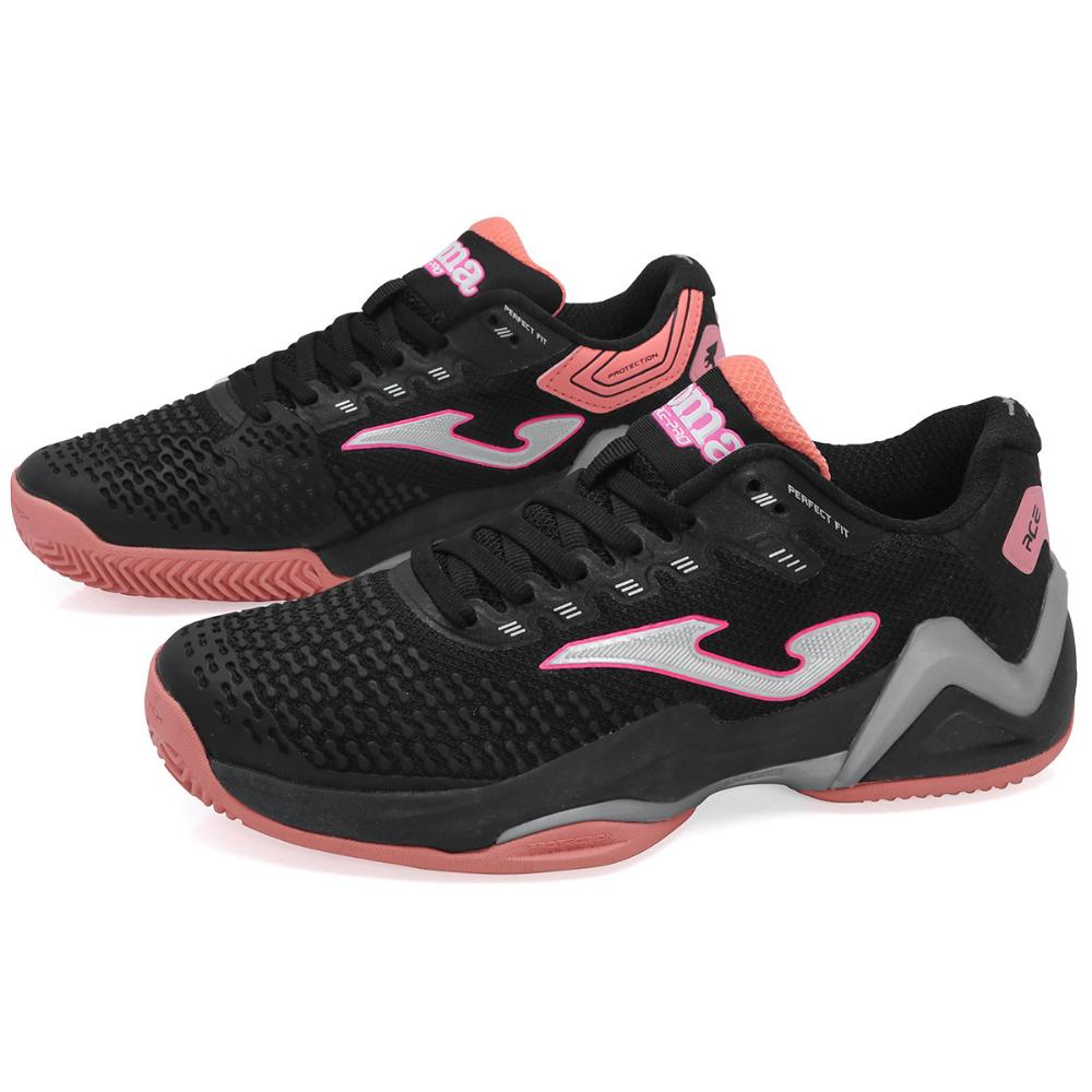 Miniatura Tênis Joma Ace Pro Clay - Saibro - Preto Rosa e Cinza 36