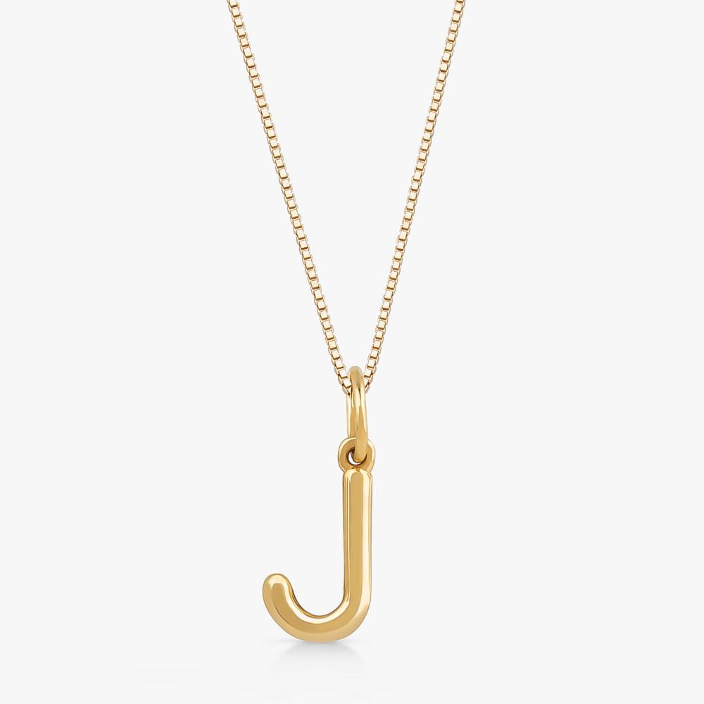 Miniatura Pingente Letra J em Ouro Amarelo 18k