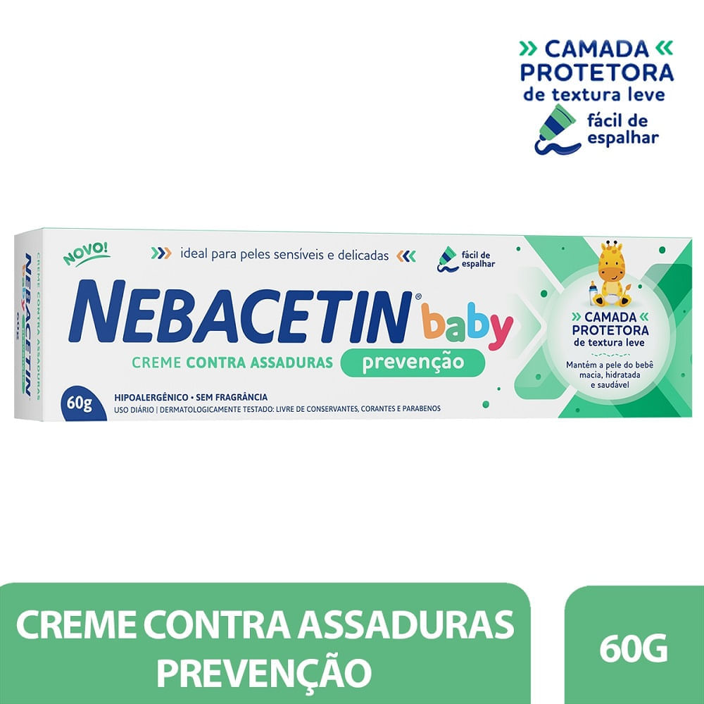 Miniatura Creme Nebacetin Baby Prevenção 60g