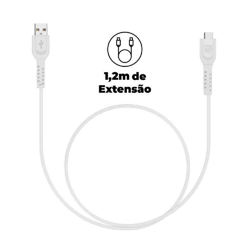 Miniatura Cabo para controle Xbox One USB - Dual Shock Branco 1,2m - Gshield