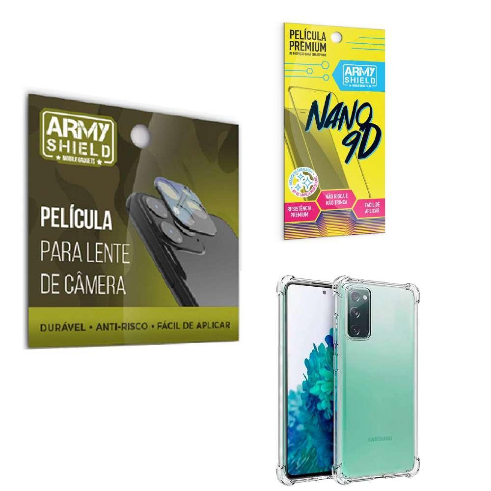 Miniatura Kit Película De Câmera Samsung S20 Fe Com Capinha Anti Shock