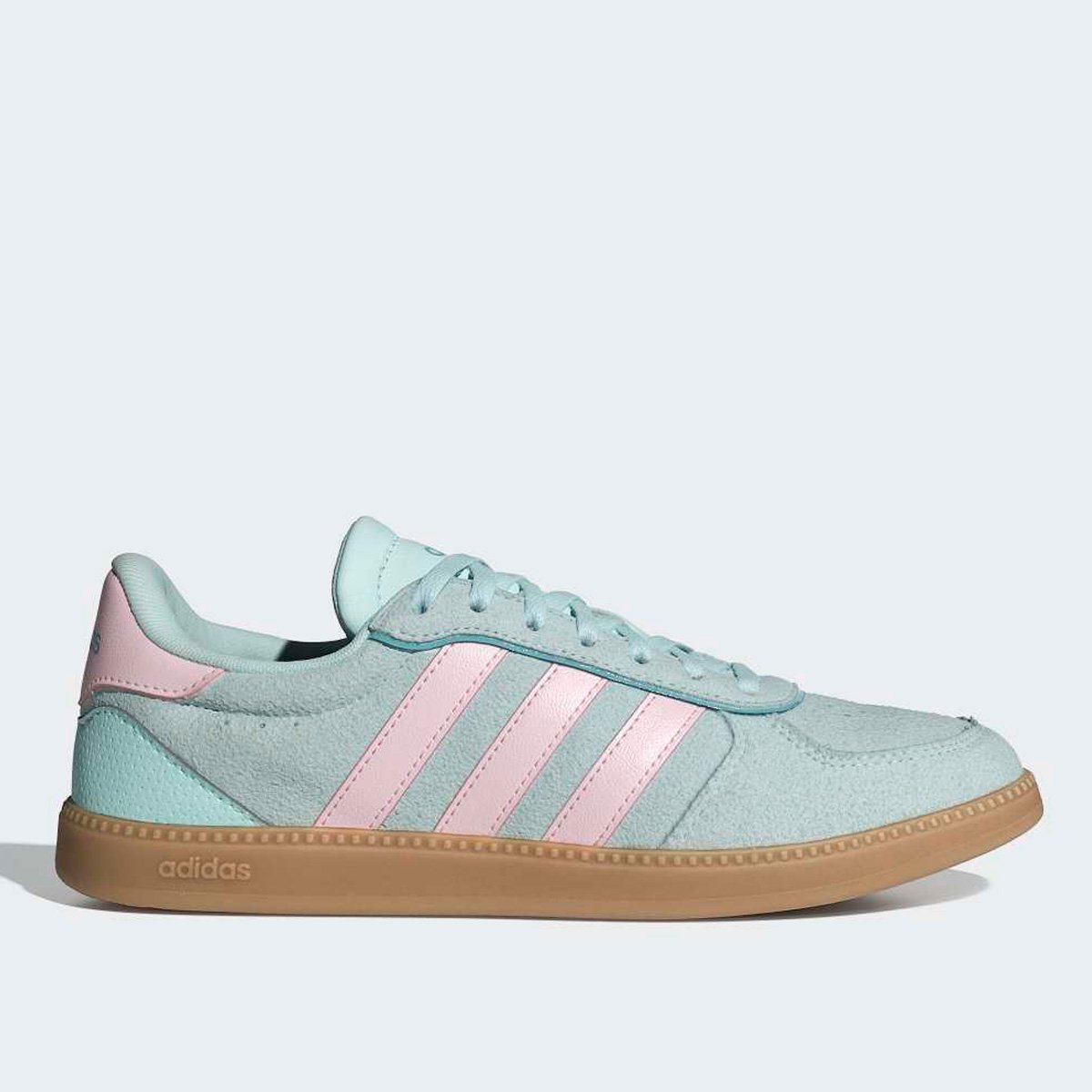 Miniatura Tênis Adidas Breaknet Sleek Suede Feminino Azul Turquesa - 34