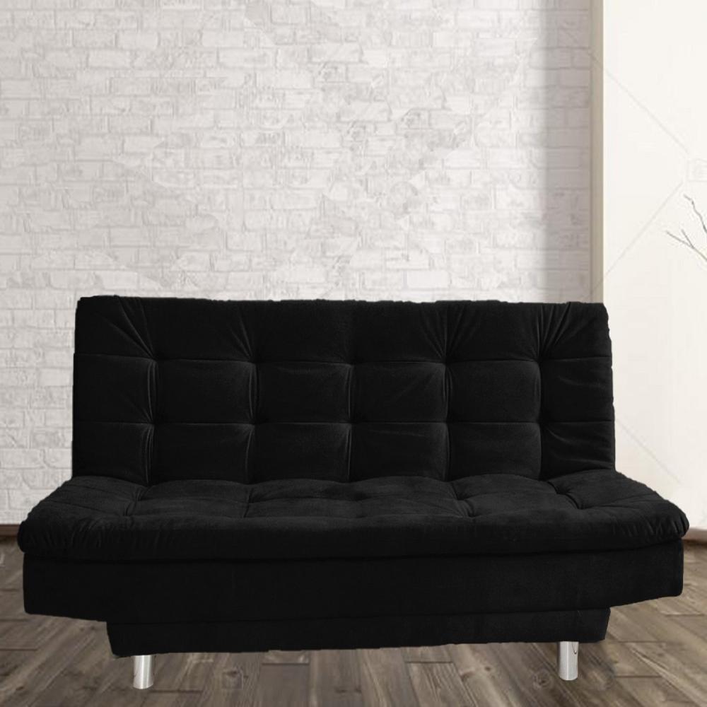 Miniatura Sofá Cama 3 Lugares Sofanete 189cm Nabas Preto