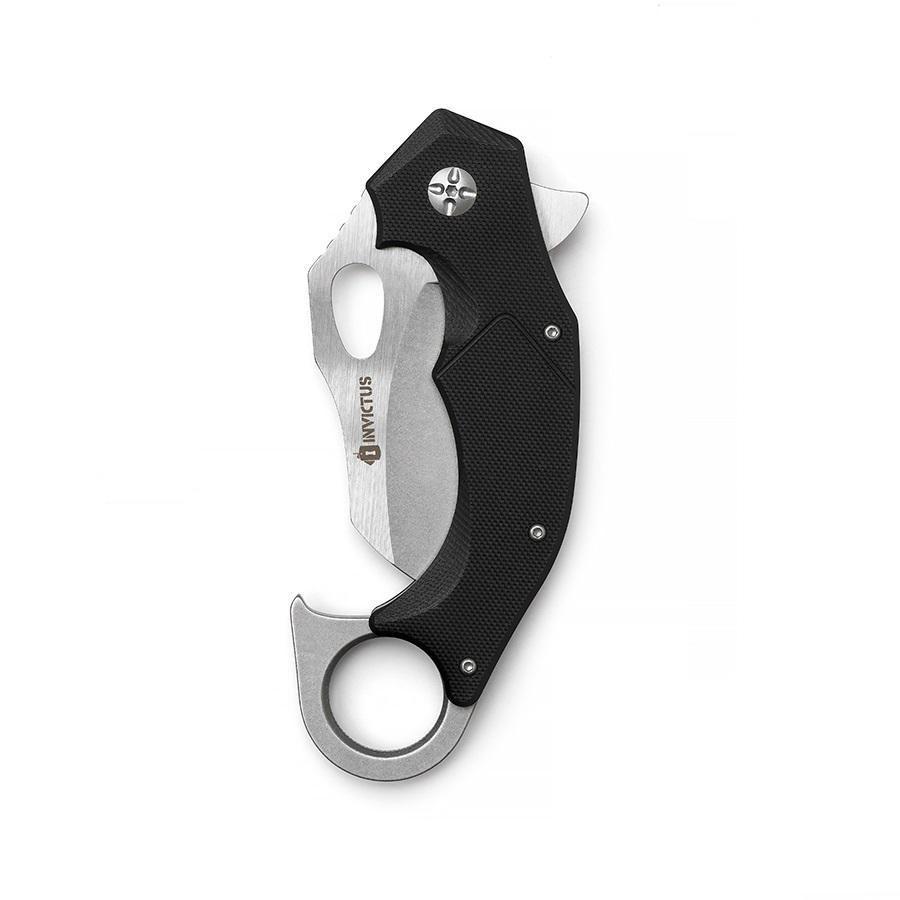 Miniatura Canivete Tático Invictus Karambit Anubis Preto