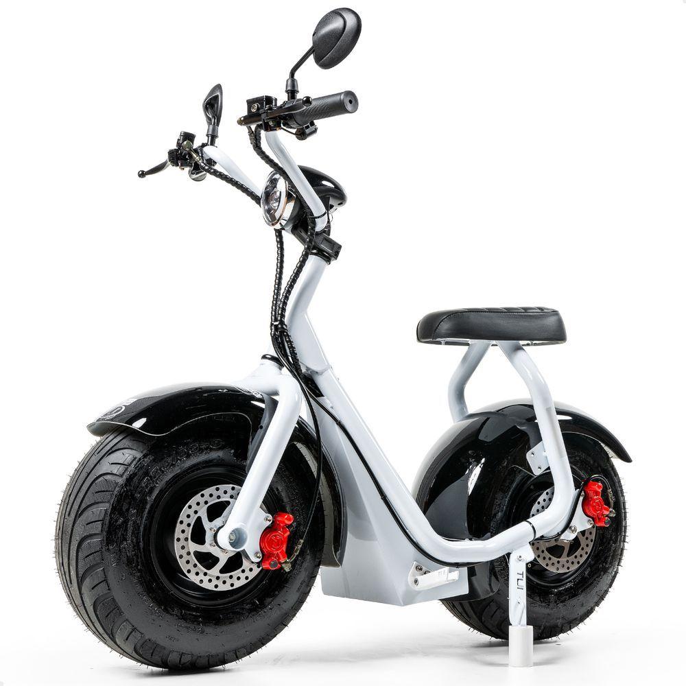 Scooter Elétrica 1000w Tui Pop Moto Patinete Sem Cnh Branco-preto