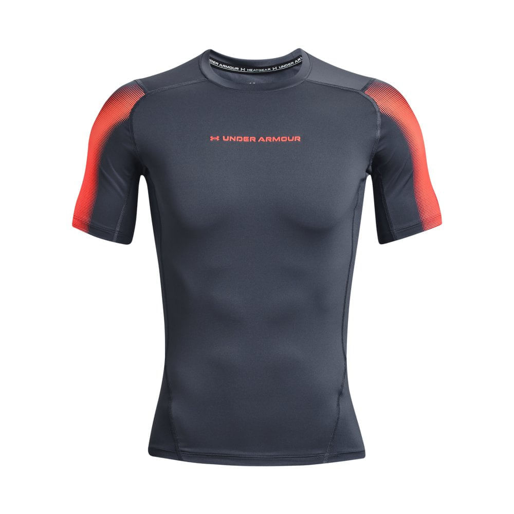 Miniatura Camiseta de Treino Masculina Under Armour HeatGear Novelty Cinza - G