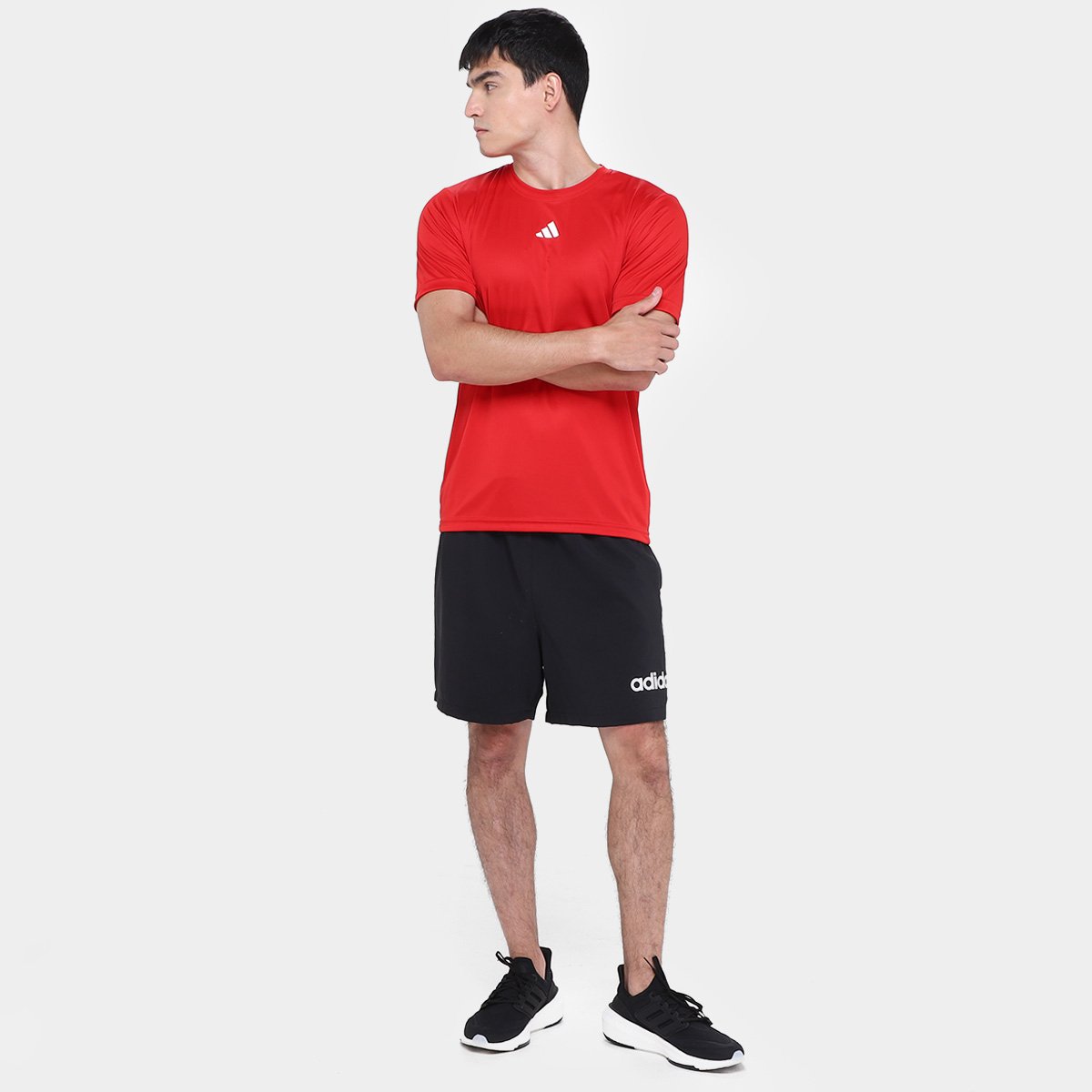 Miniatura Camiseta Adidas Treino Básica Masculina Vermelho - G