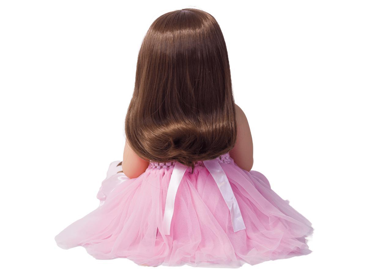 Miniatura Boneca Bebê Reborn Menina Realista 100% Silicone 55Cm