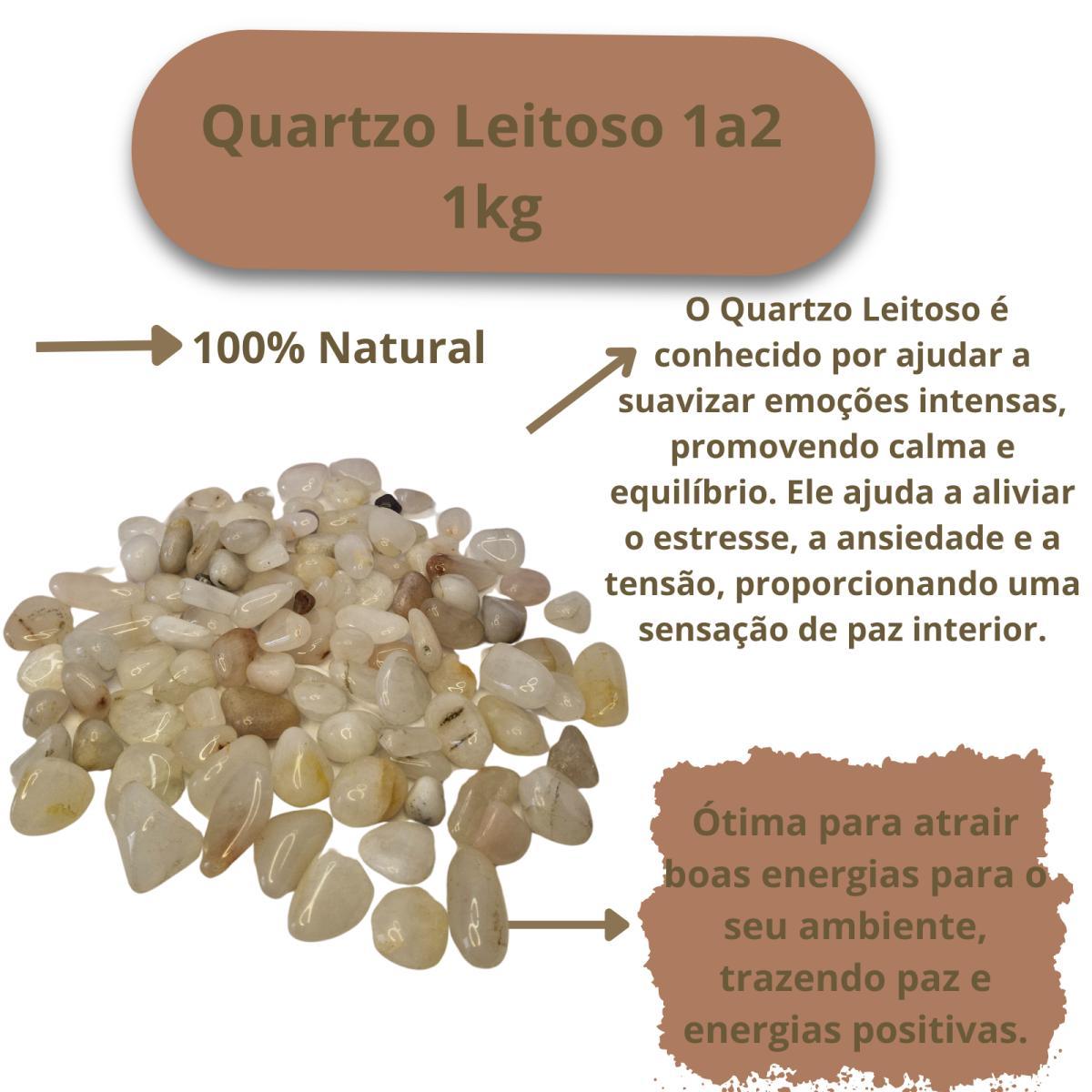 Miniatura Pedra Quartzo Leitoso 1 A 2 Cm 1 Kg Natural