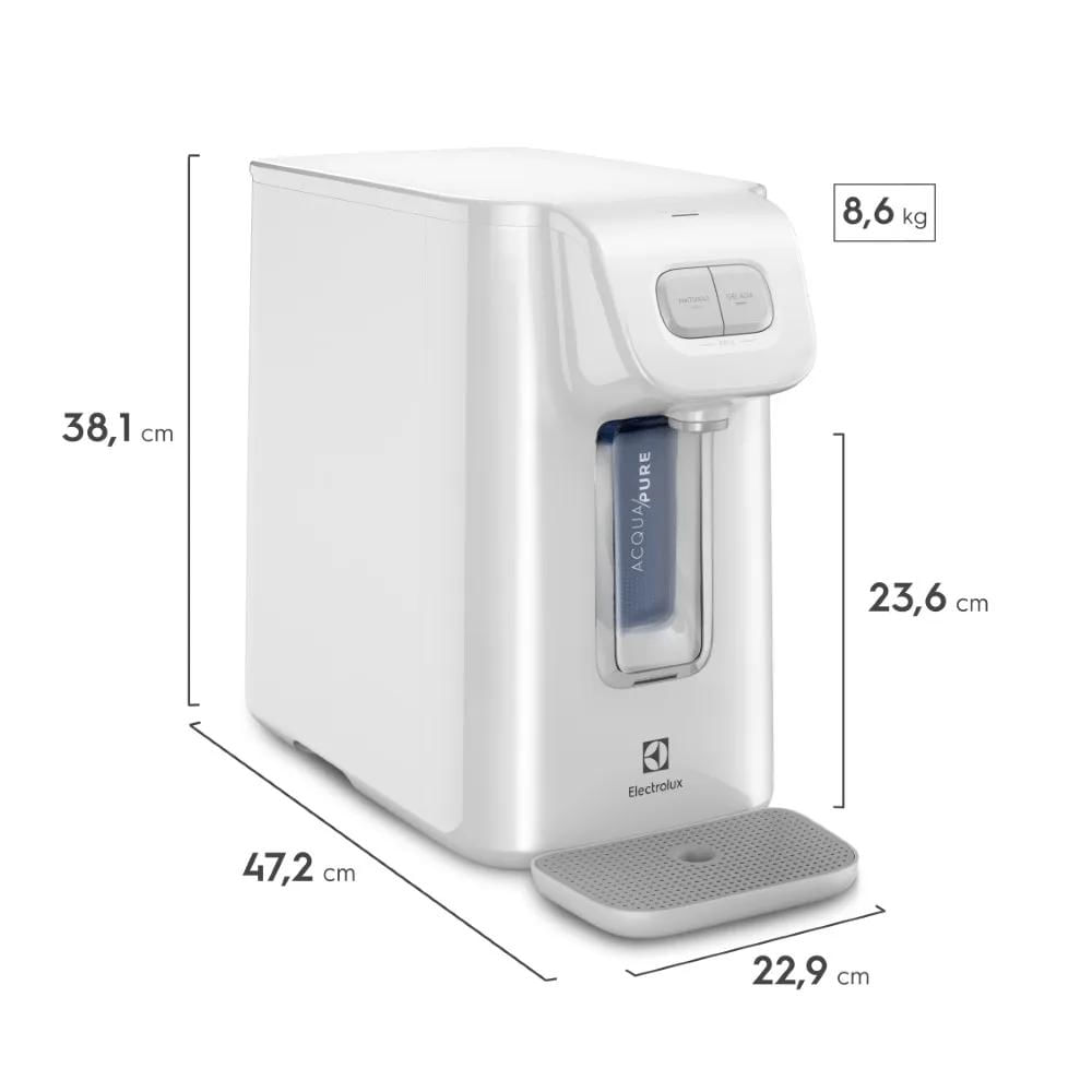 Miniatura Purificador de Água Natural e Gelada Electrolux Branco PC01B Branco - 127V
