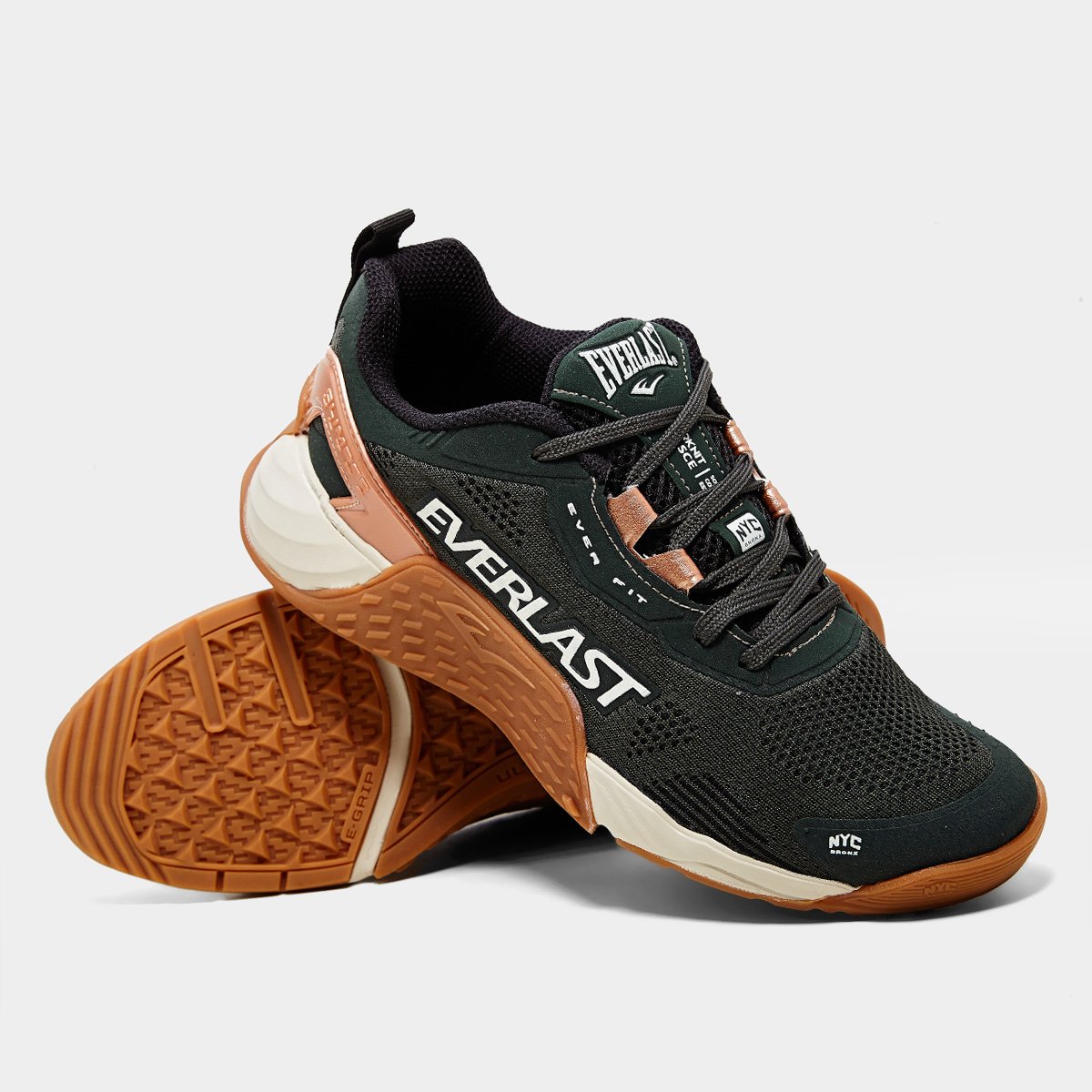 Miniatura Tênis Everlast Climber Ultra Preto+Bege - 35