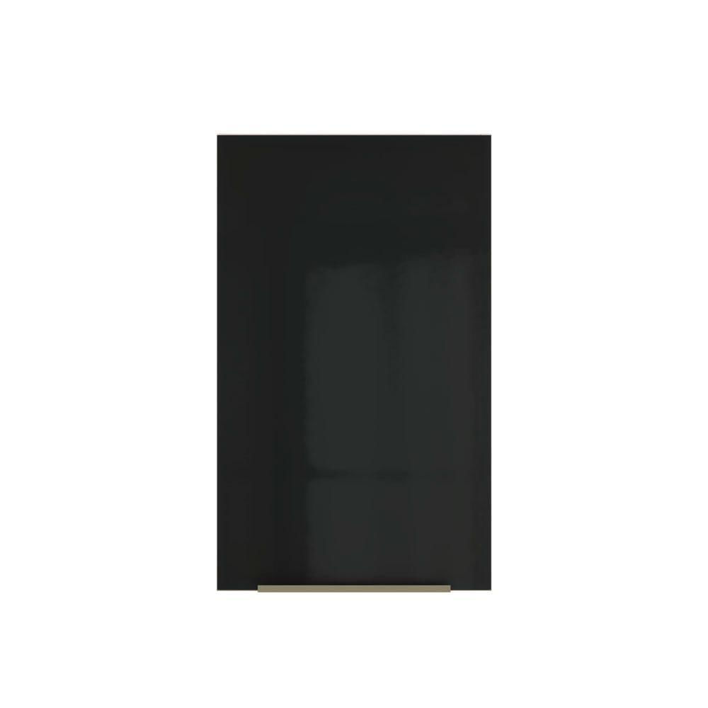 Armário Aéreo Madesa Lux 40cm 1 Porta Branco Preto