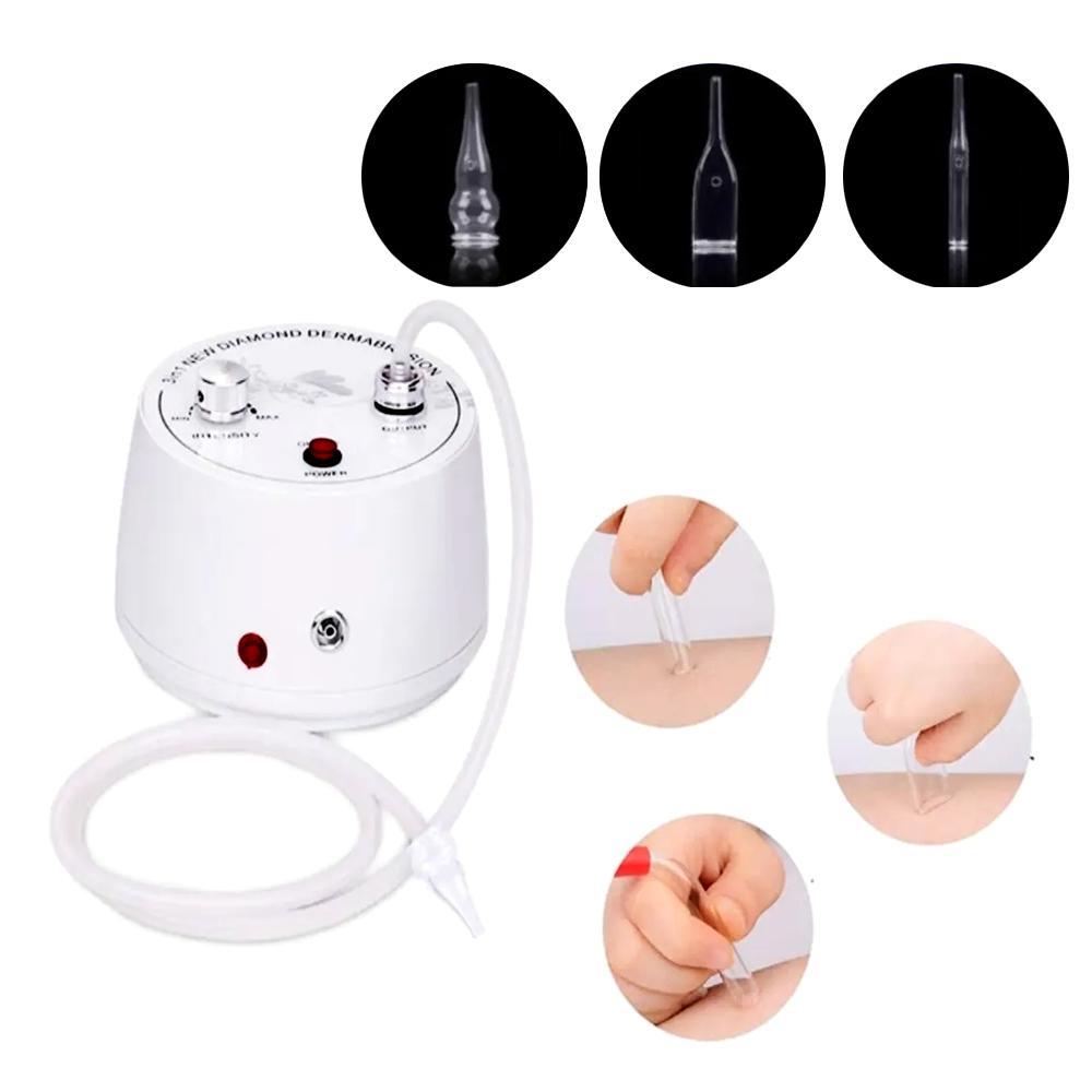 Aparelho Vácuo Peeling Diamante Dermabrasão Pele Rosto 3Em1