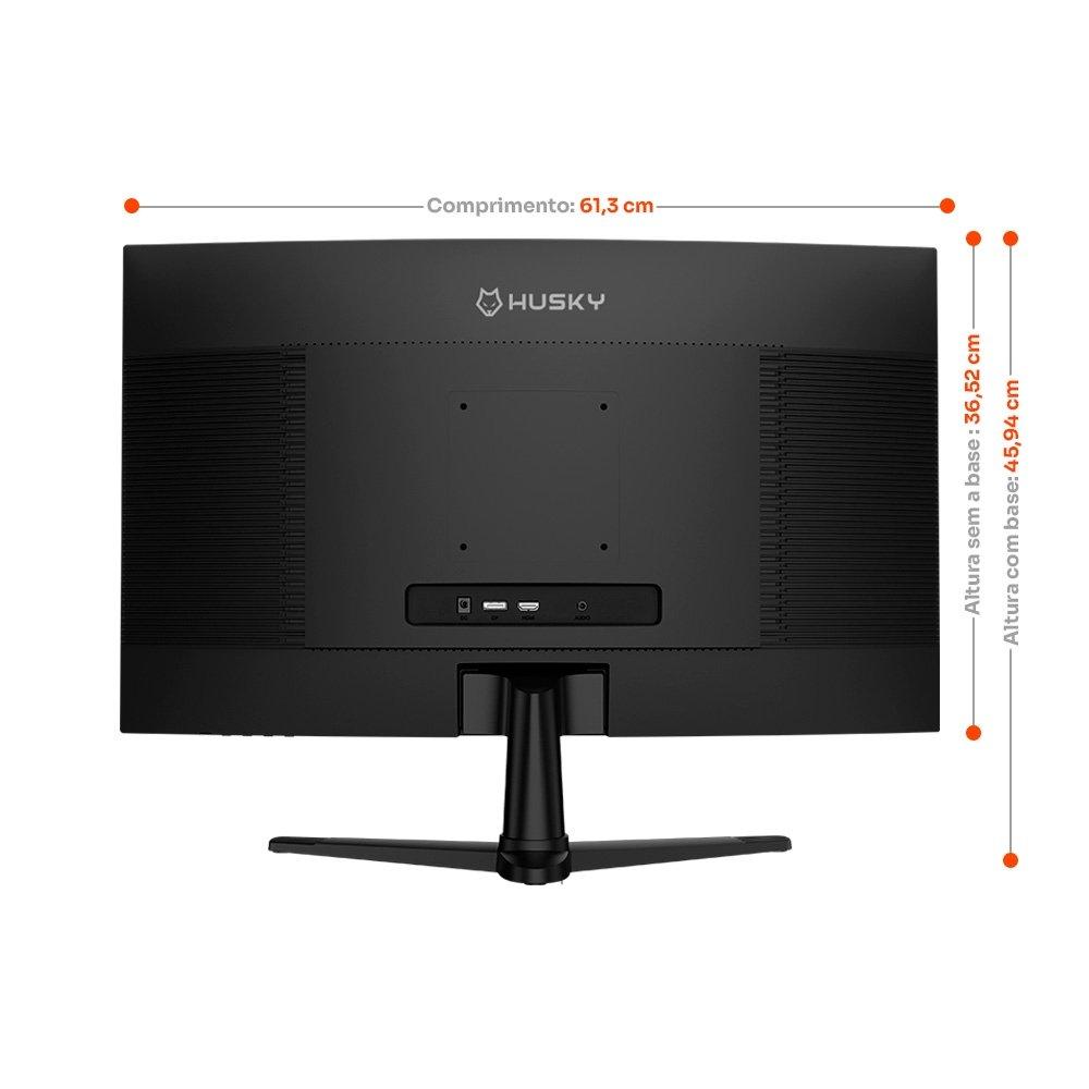 Monitor Gamer Curvo Husky Boreal 27", FHD, 180Hz, 1ms, Adaptive Sync, VA, DisplayPort e HDMI, HDR - HMG00527PT