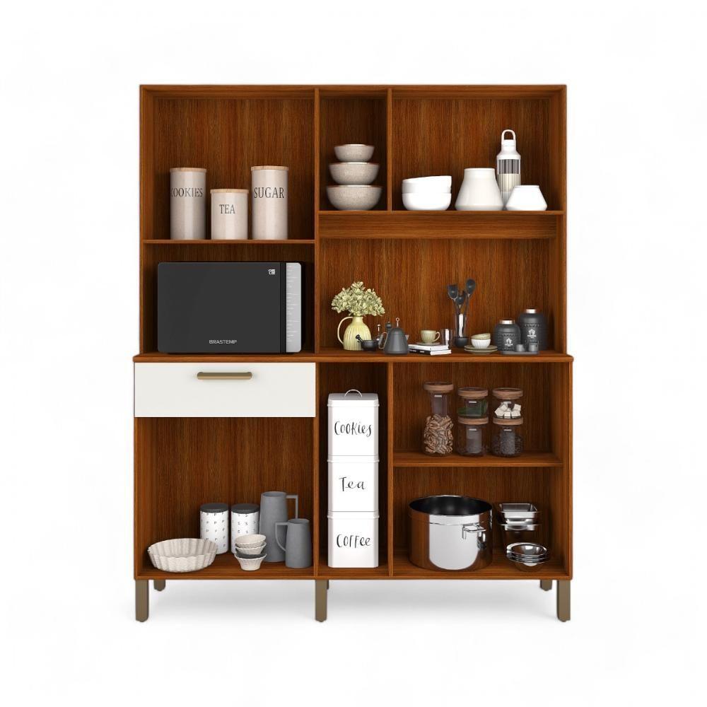 Miniatura Cozinha Elegante 10 Portas Oslo Cinamomo E Connect