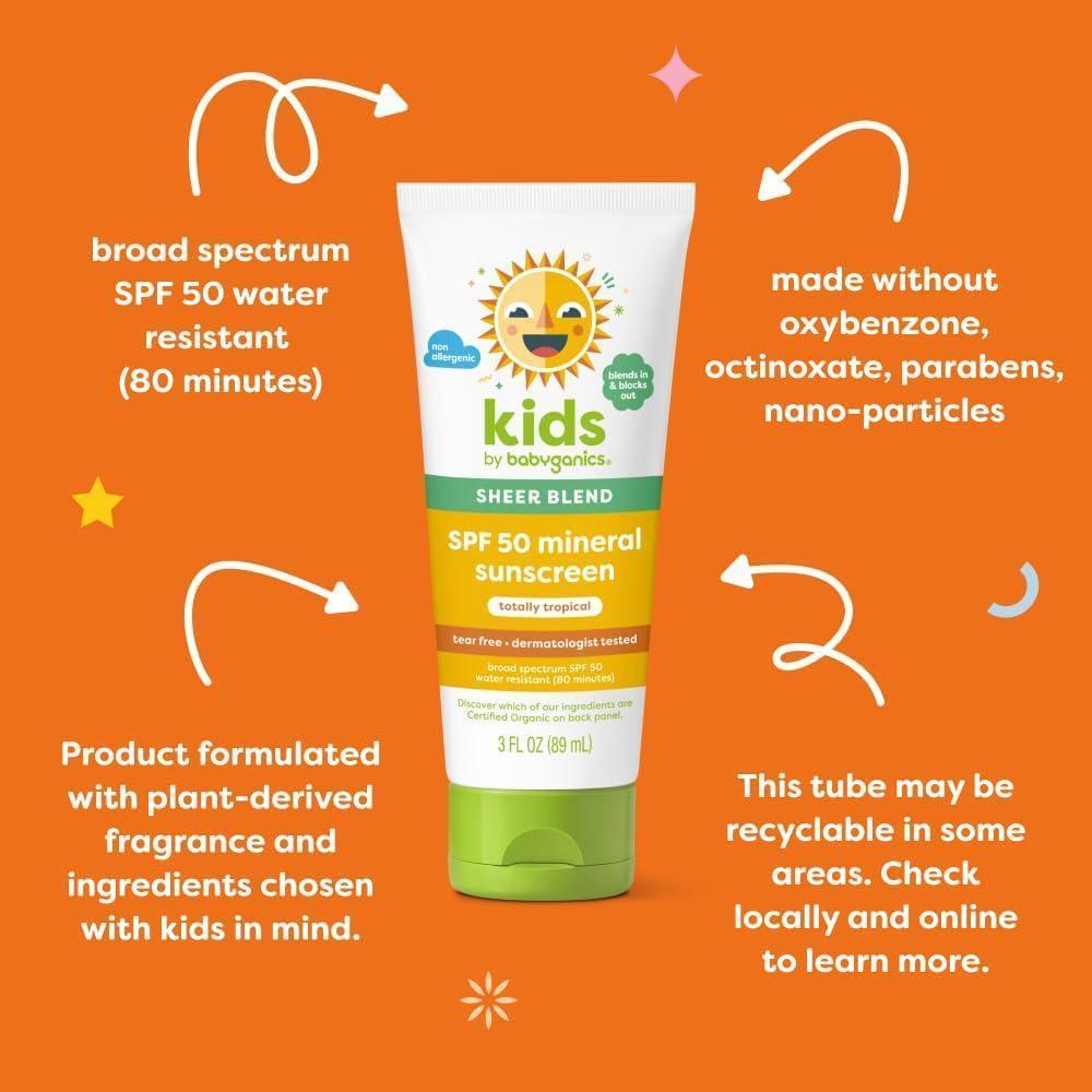 Miniatura Protetor Solar Babyganics Spf 50 Mineral Totally Tropical