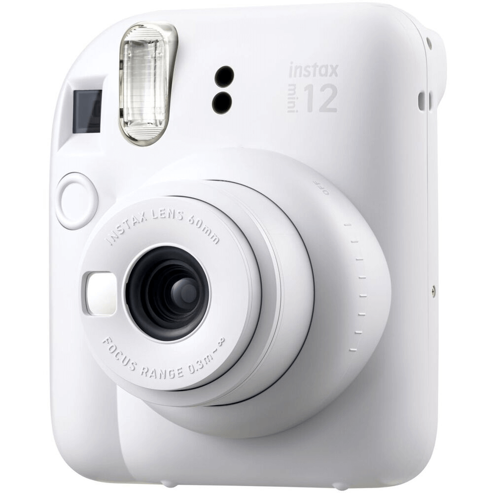 Kit Câmera Instantânea FujiFilm Instax Mini 12 Branco Mermaid com Bolsa e Pack 10 Filmes