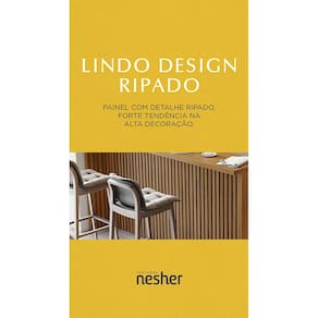 Miniatura Painel de Ilha Nesher em MDF 15mm - 200cm de largura – Nature