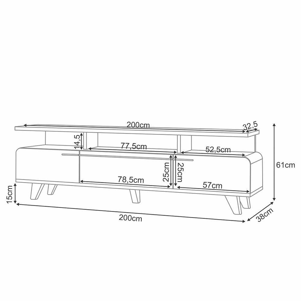 Rack Bancada Essenza Com Painel Link 2.0 Off White-castanho Para Tv Até 70? - Hb Móveis Off White-castanho