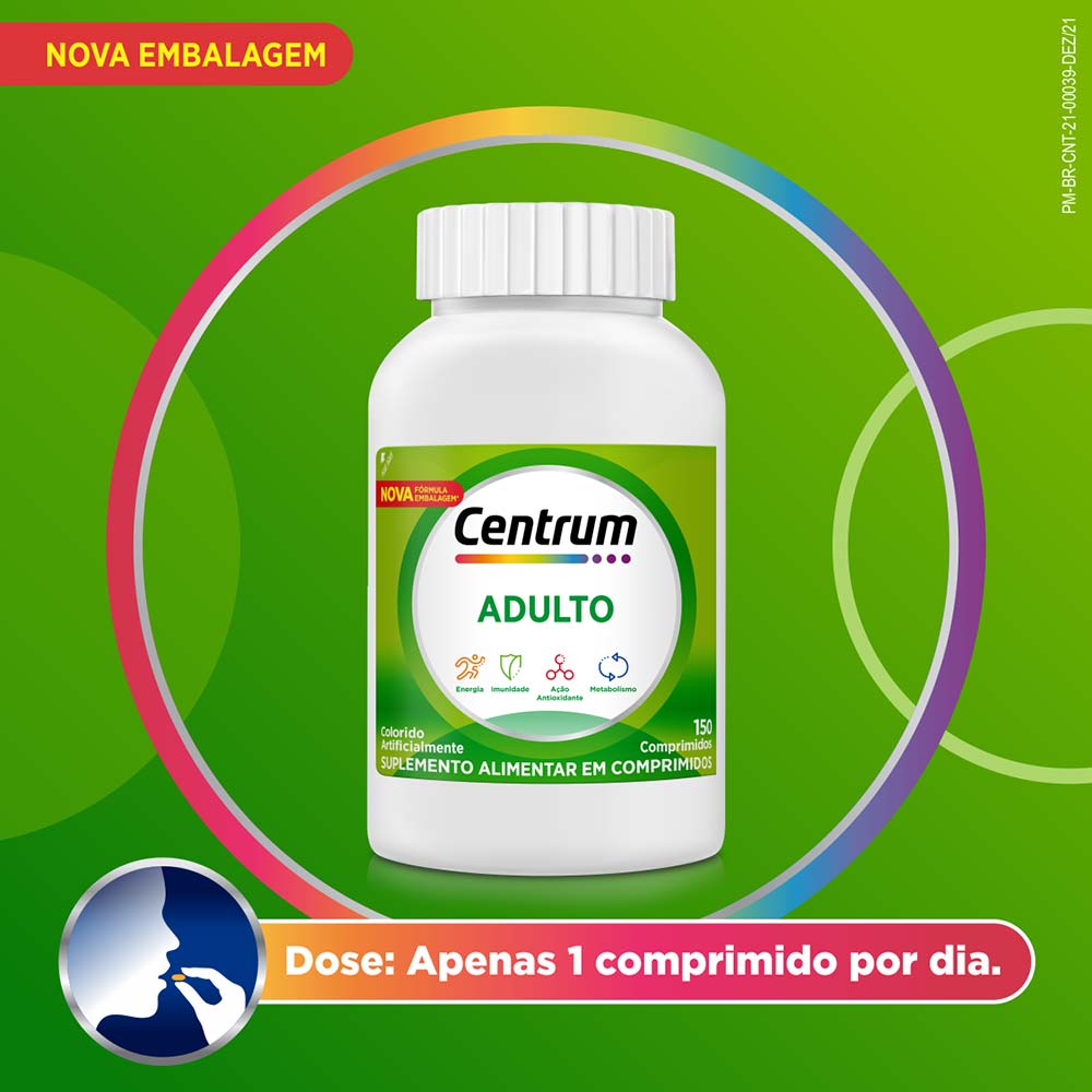Miniatura Suplemento Alimentar Centrum Multivitamínico Adulto 150 Comprimidos