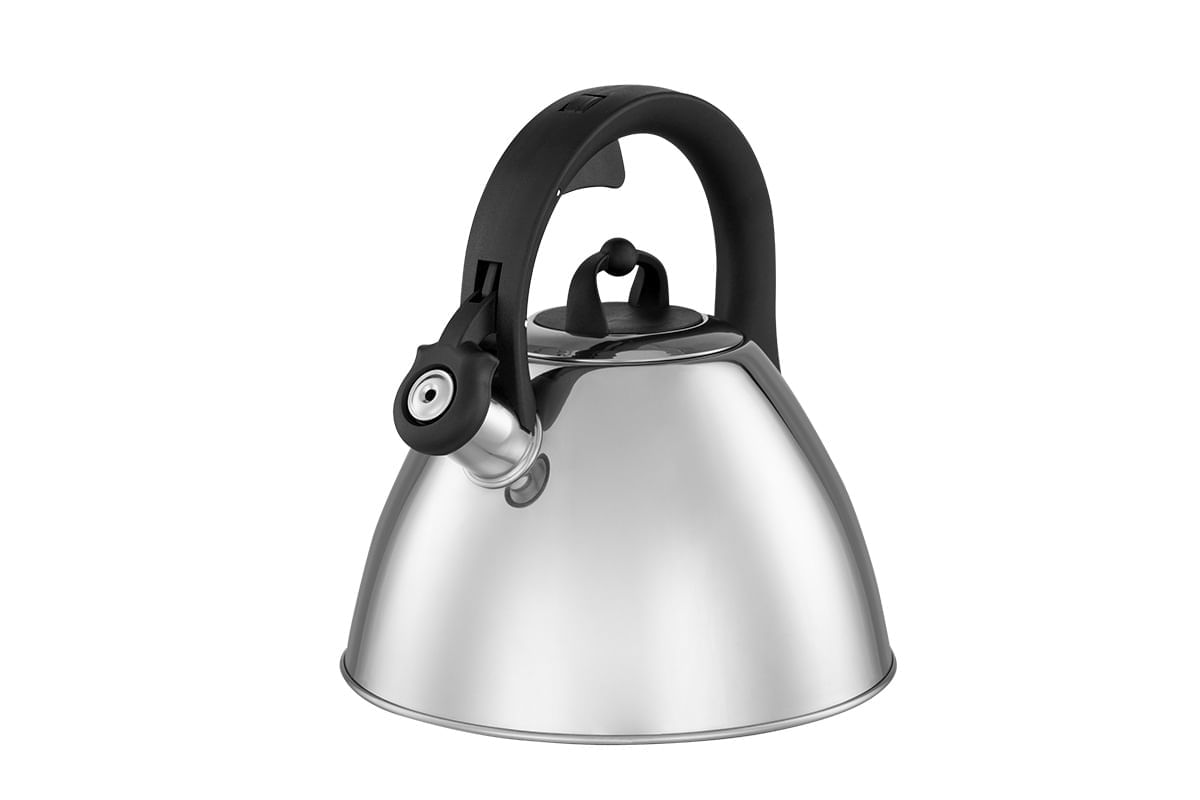 Miniatura Chaleira de Inox com Apito Brinox 3 L Jasmin com Indução Metalizada Inox