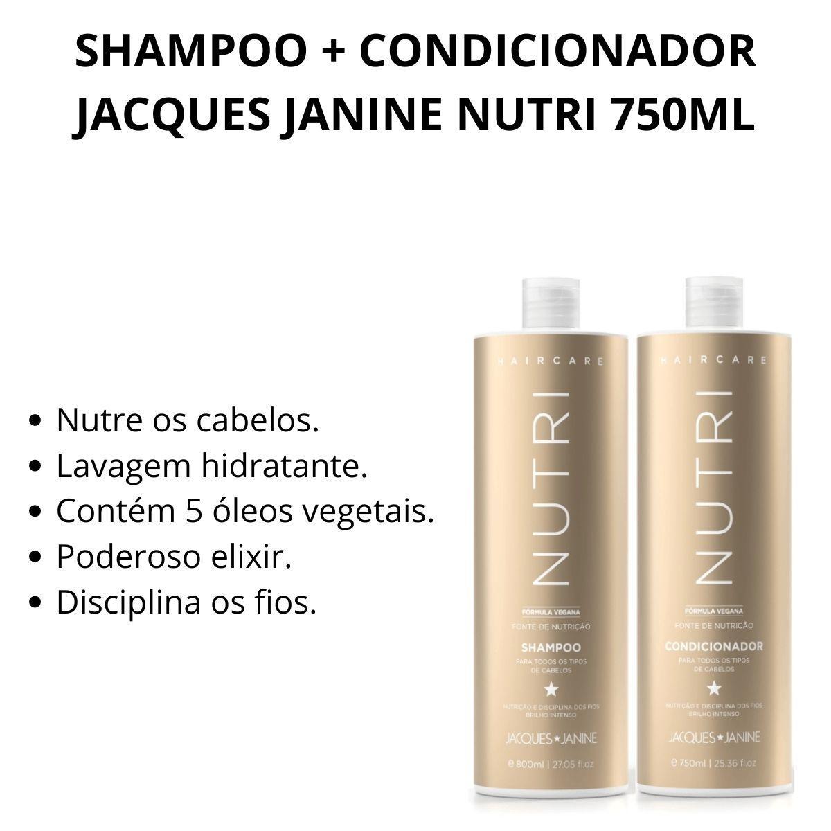 Miniatura Shampoo + Condicionador Jacques Janine Hair Care Nutri 750Ml