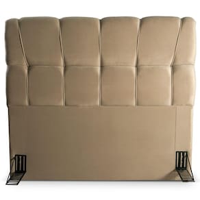 Miniatura Cabeceira para Cama Casal Hellen Lara com Revestimento Platinum - 140cm de largura Bege