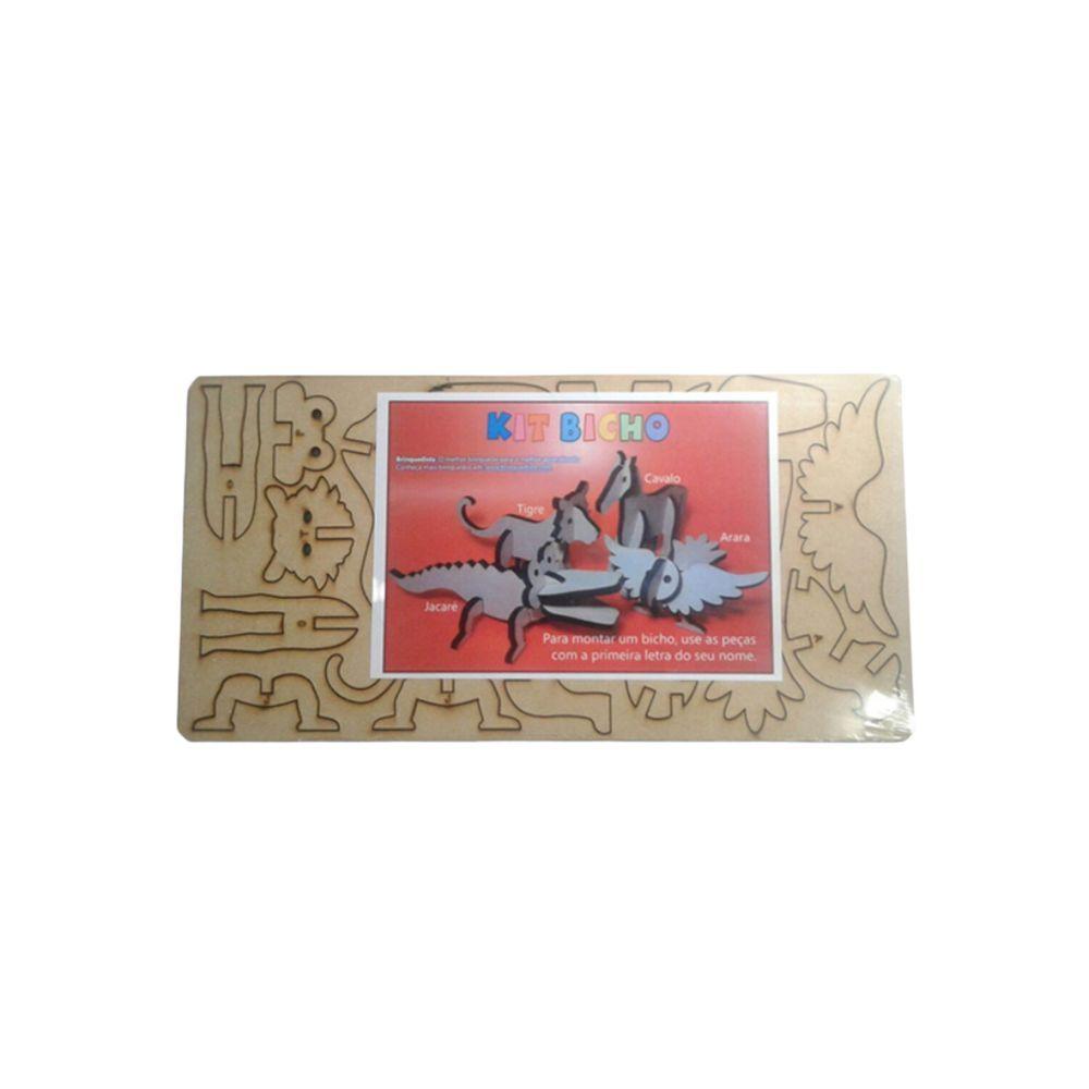Miniatura Quebra Cabeça 3d Animais Kit Bicho 19 Peças - Brinquedista