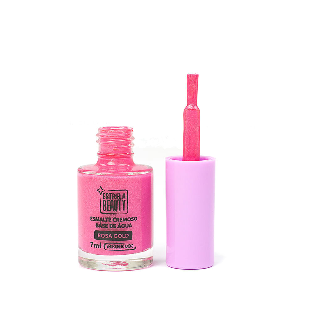 Miniatura Esmalte Base De Água Rosa Gold - Estrela Beauty