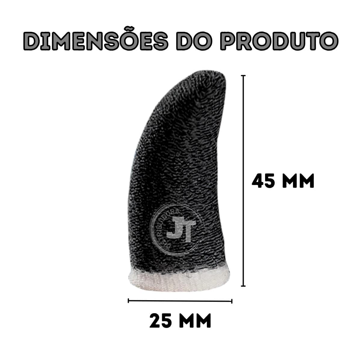 Kit 20 Luvas Dedo Fibra Prata Gamer Profissional Jogar Pubg