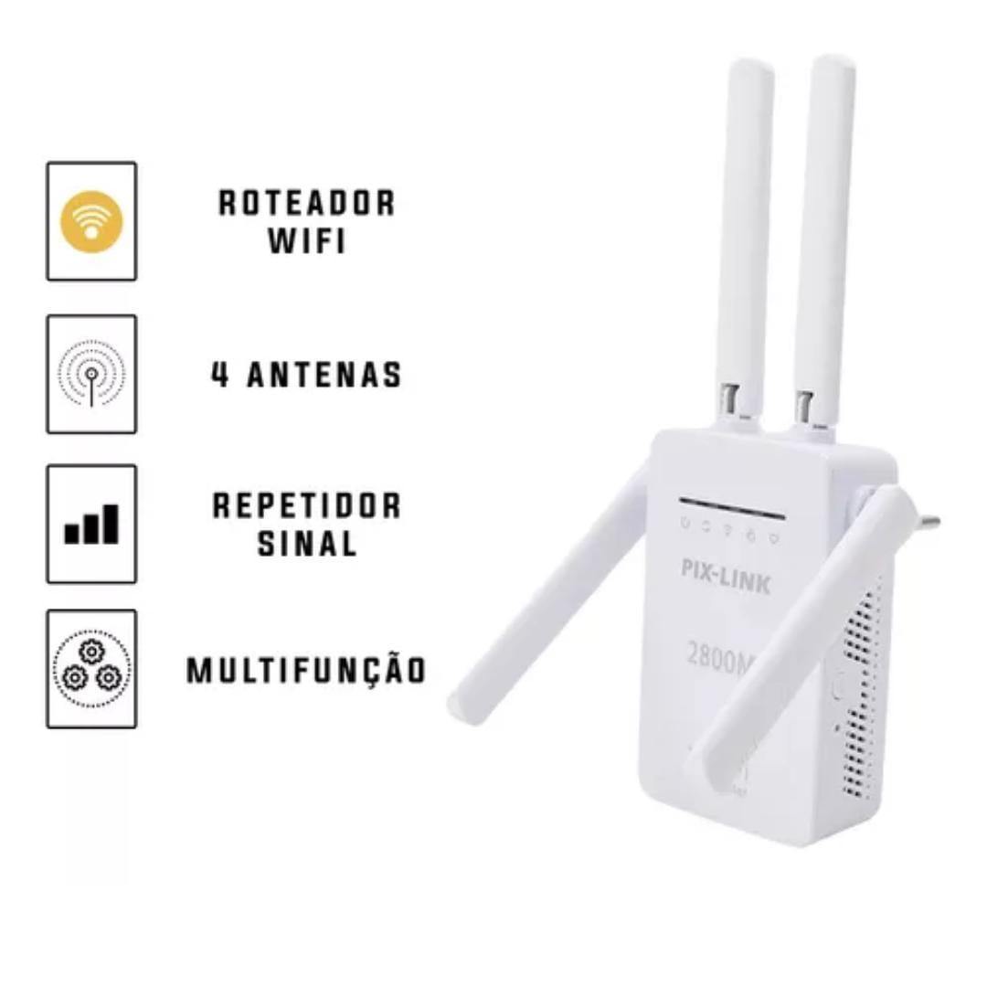 Miniatura Conquiste Uma Rede Mais Forte O Repetidor Wi-Fi 4 Antenas