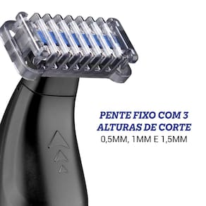 Miniatura Aparador de Pelos Philco PAP02 USB Cinza/Azul - Bivolt