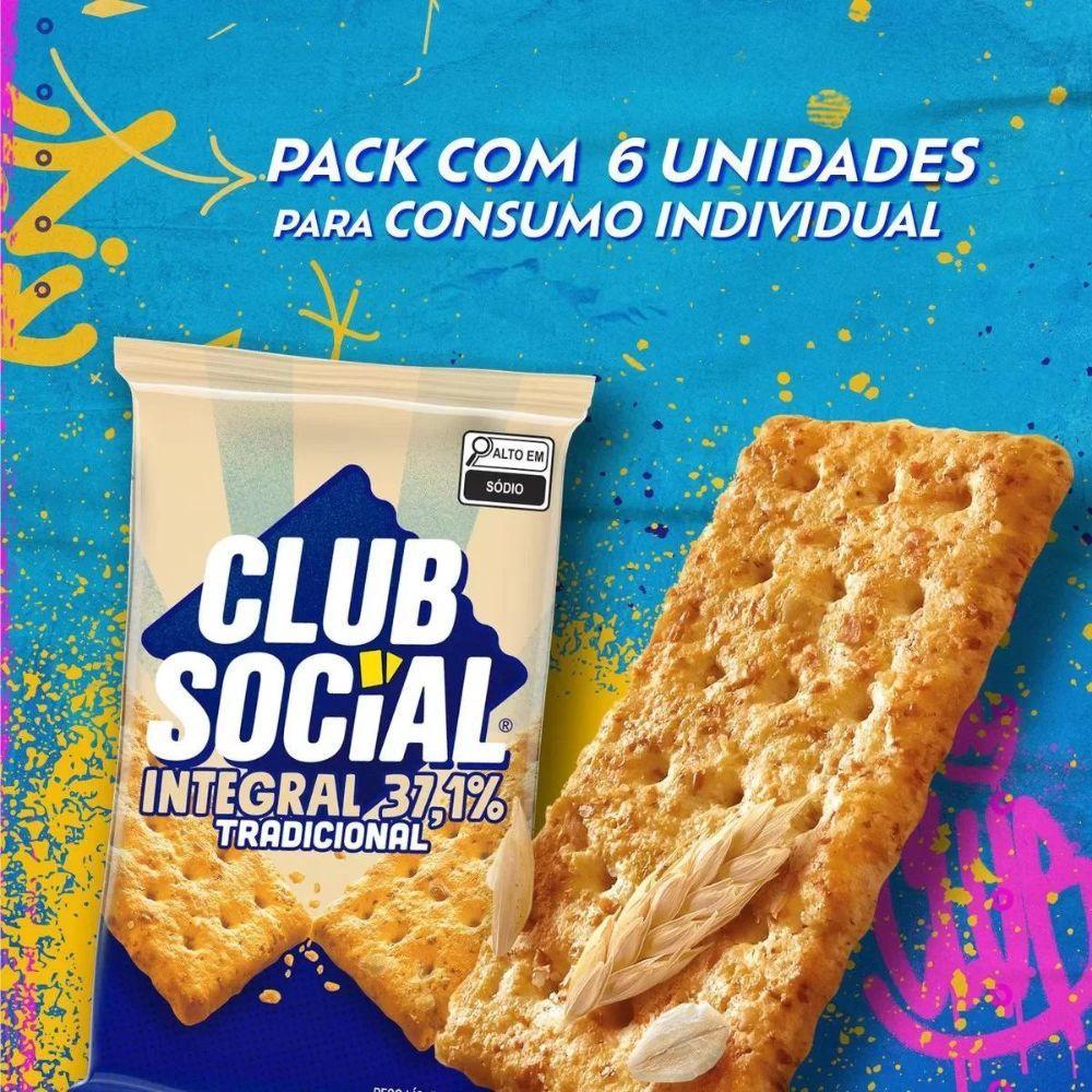 Miniatura Biscoito Club Social Integral Kit 5 Packs 144G - 6X24G