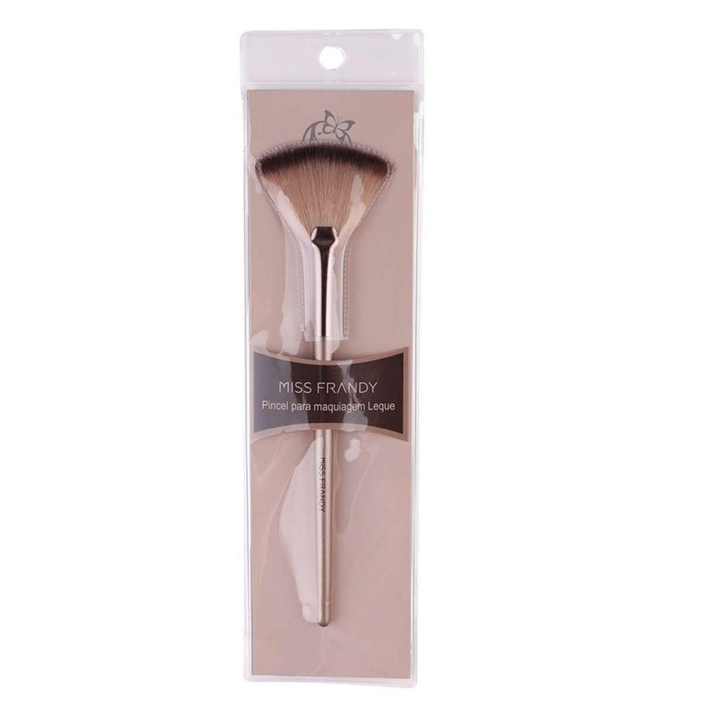 Miniatura Pincel De Iluminador Leque Champagne 60226 | Miss Frandy | Acabamento Luminoso E Preciso