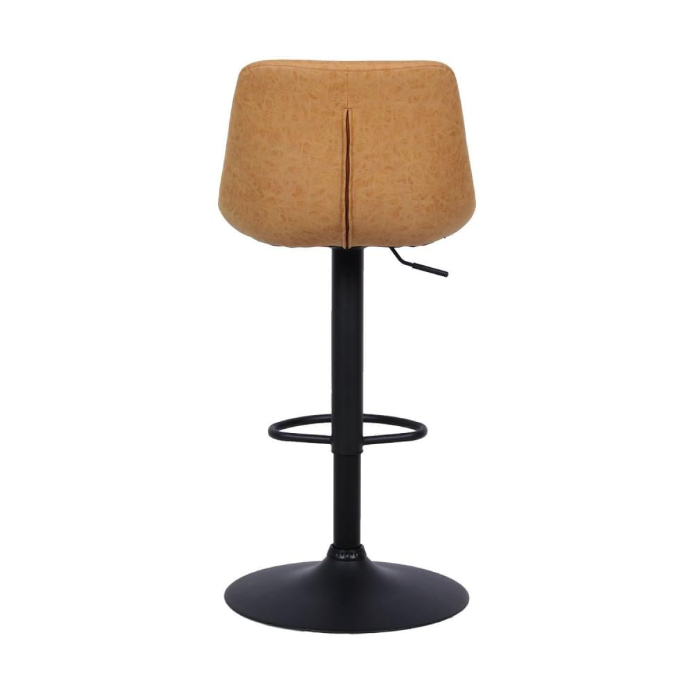 Miniatura Conjunto 2 Banquetas Gênova Base Disco Rivatti Móveis Caramelo