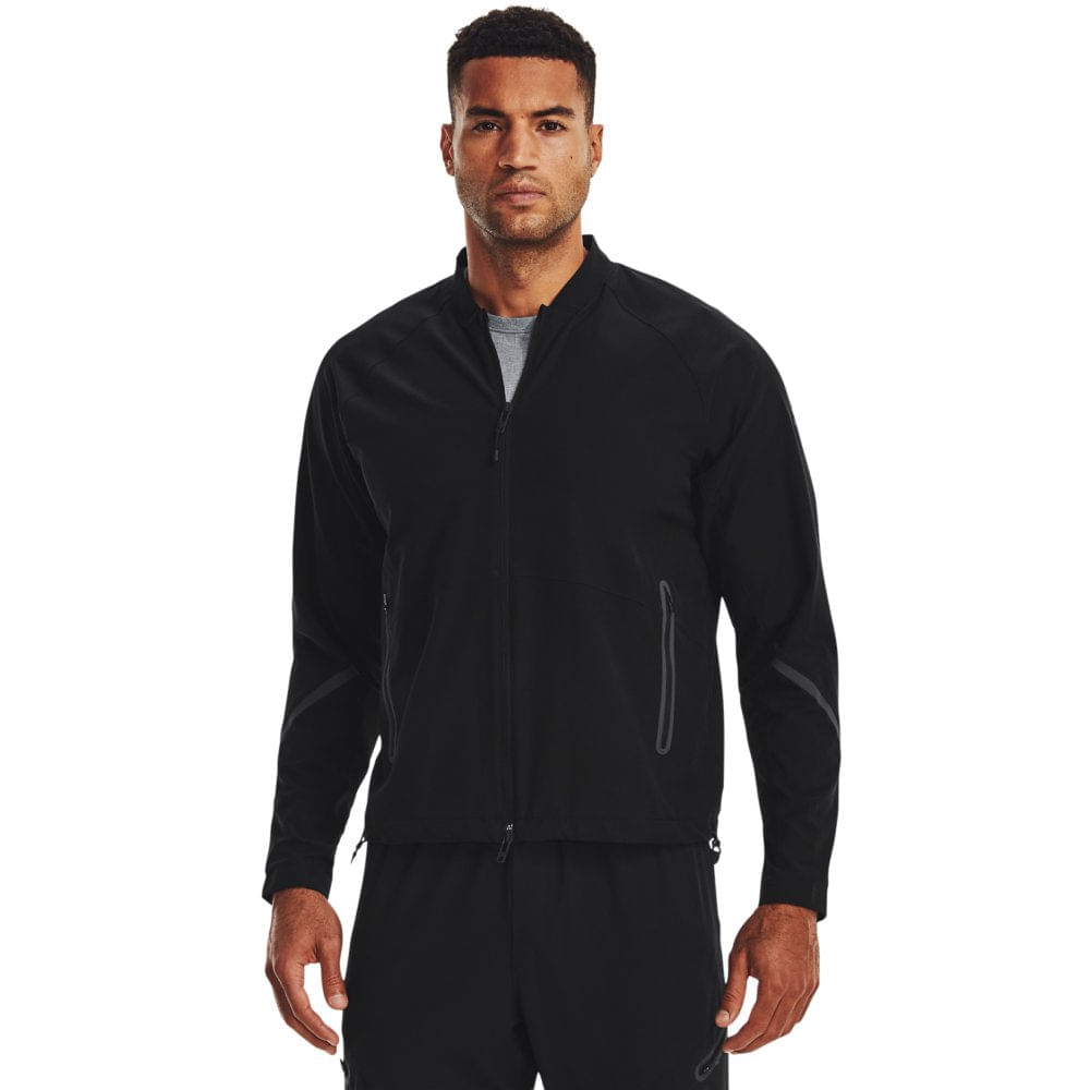 Miniatura Jaqueta de Treino Masculina Under Armour Unstoppable Bomber Preto - P