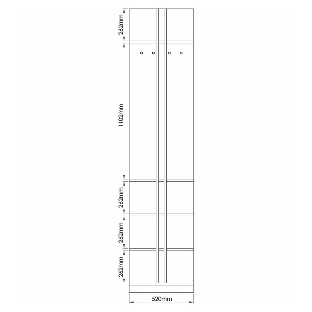 Módulo Prateleiras e Suportes Guarda Roupa Closet Modulado Smart Tube Níquel