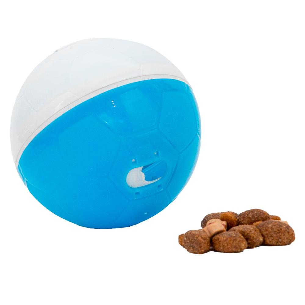 Miniatura Brinquedo Amicus Crazy Ball Azul e Branco para Cães e Gatos - Tam. P