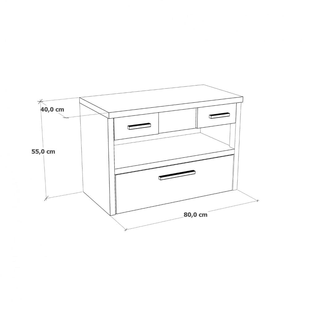 Miniatura Gabinete para Banheiro Helena 80cm Darabas Agardi Terracota