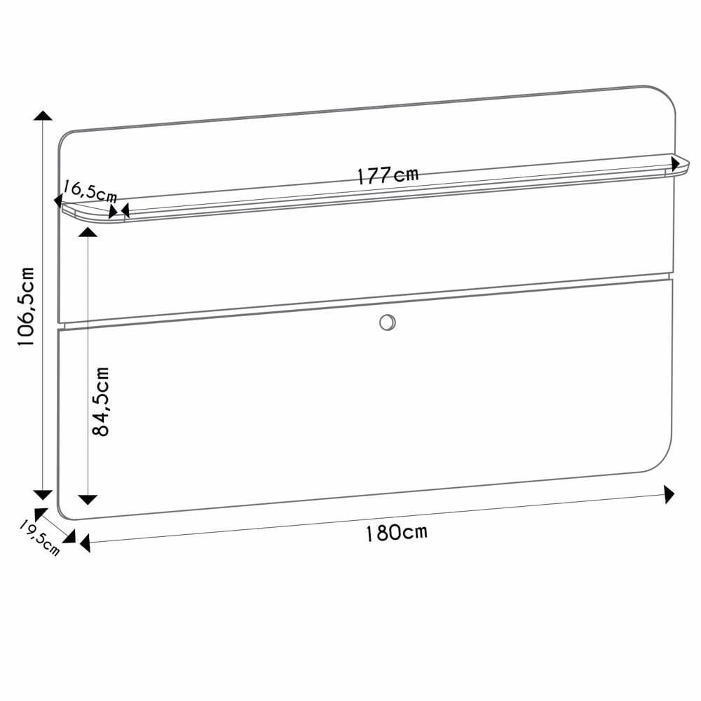 Miniatura Painel Tv Suspenso 70 Pol 180cm Hera H01 Cinamomo-off - Mpozenato