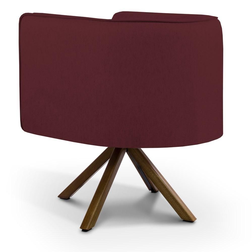 Miniatura Poltrona Giratória Base Giromad Madeira B-278 Marsala