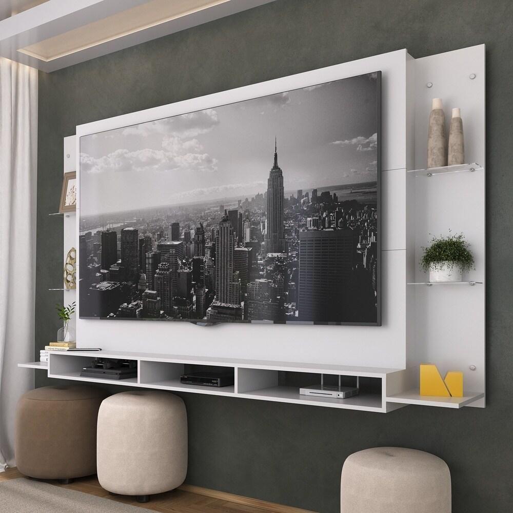 Miniatura Painel Com Suporte Tv 75" Web Multimóveis Mp1049 Branco