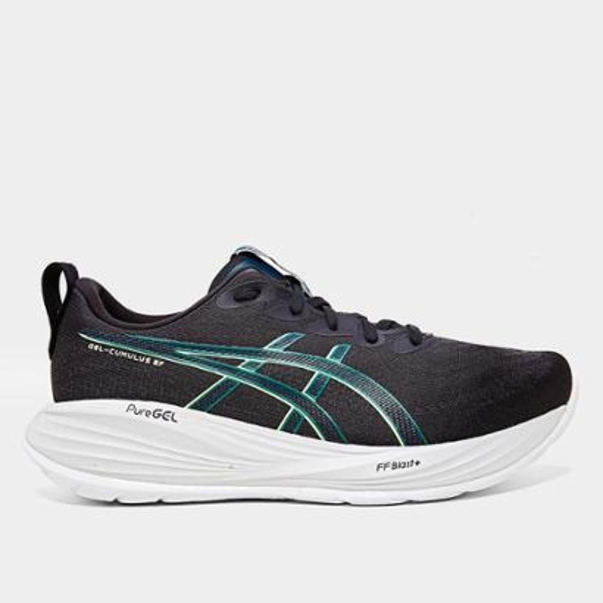 Miniatura Tênis Asics Gel-Cumulus 27 Masculino Preto+Amarelo - 39