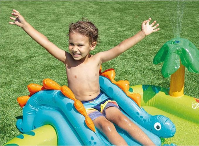 Miniatura Piscina Inflável Infantil Dinossauro Intex - Colorido