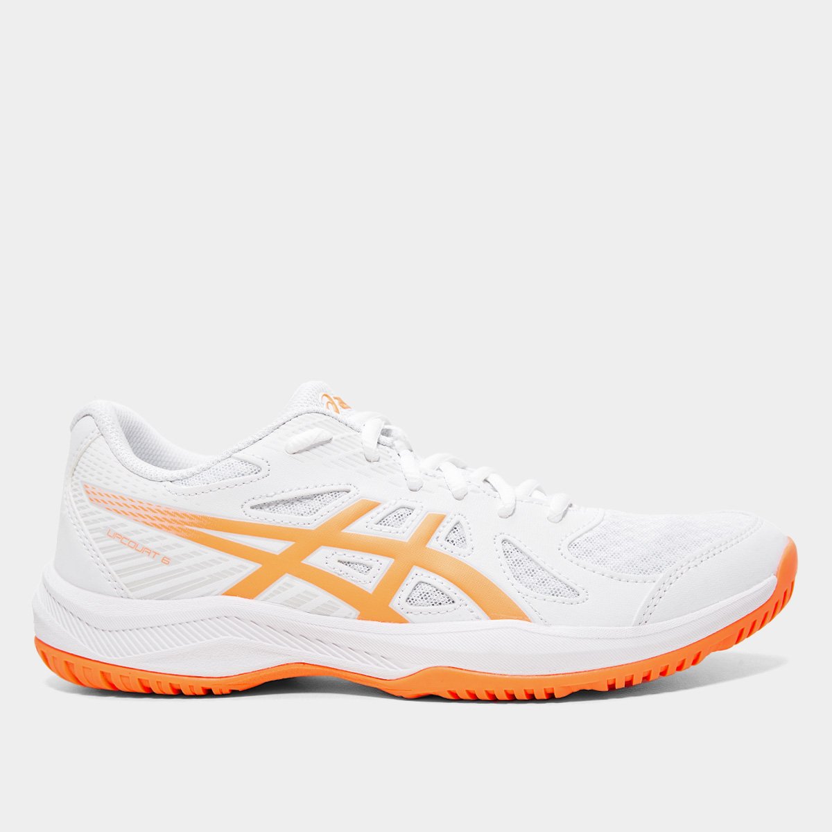 Miniatura Tênis Asics Upcourt 6 Feminino Branco+Laranja - 34