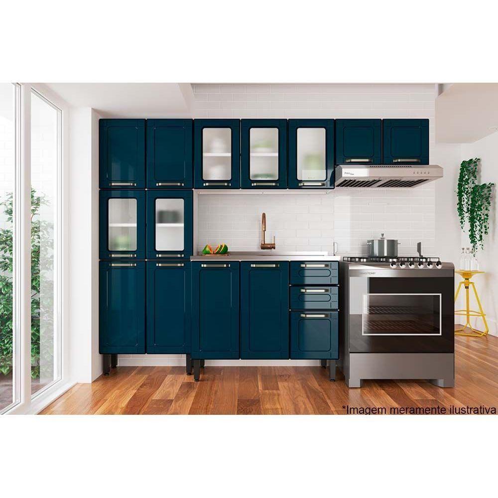 Miniatura Armário Aéreo P/ Cozinha Colors 6000 C/ 2 Portas 70cm Branco/vermelho - Bertolini