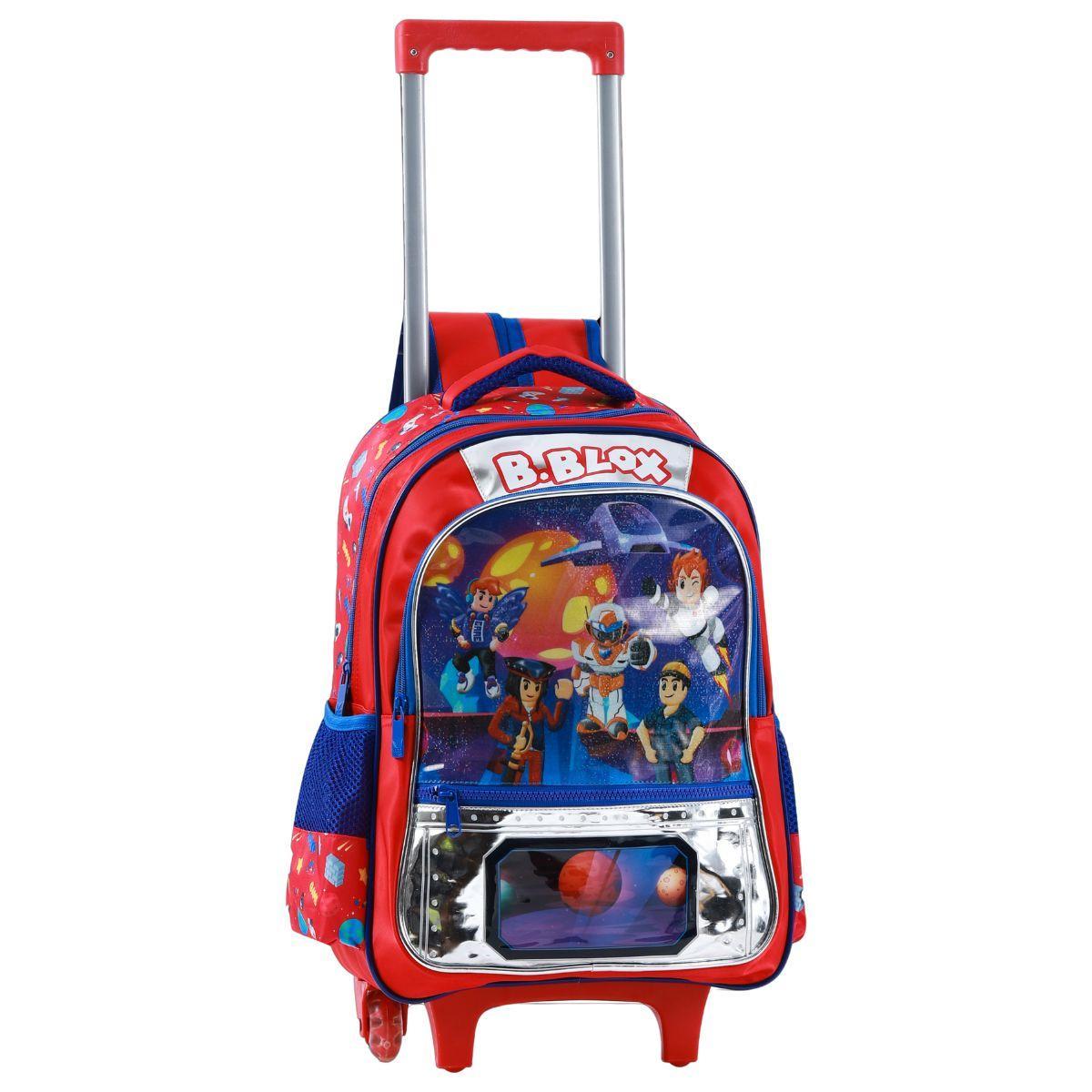 Miniatura Kit Mochila Rodinha Lancheira Estojo Infantil Roblox B-Blox