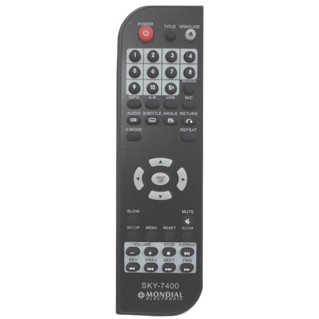 Miniatura Controle DVD Mondial D-03 / D-05 Sky-7400 - Alta Qualidade